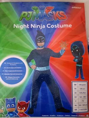 PJ MASKS Night Ninja Costume 7-8 Years New