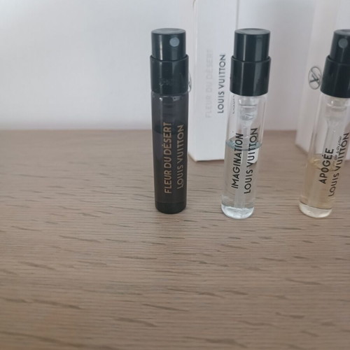Louis Vuitton perfume set with Fleur du Desert, Spell On You and Apogee