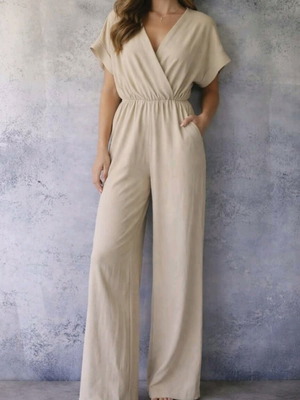 Beige jumpsuit used one size