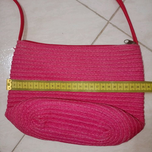 Voi&Noi pink straw shoulder bag like new
