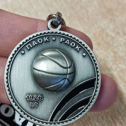 PAOK Authentic Metal Keychain with Double-Headed Eagle