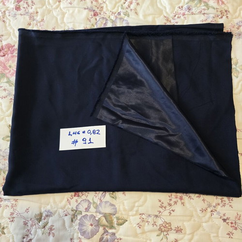 Double-sided dark blue fabric for sewing
