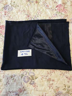 Double-sided dark blue fabric for sewing