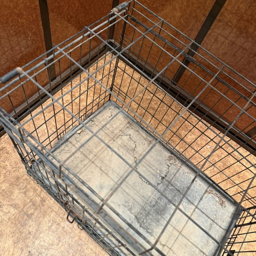 Metal Pet Crate used, durable for medium-sized dogs