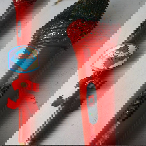 Vintage 80's Ελληνική Πασχαλινή Λαμπάδα Μικρόφωνο Mega Channel TV Καινούργια