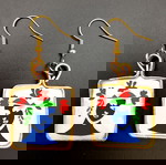  ΚΑΙΝΟΥΡΓΙΑ σκουλαρίκια "Ορφέας" 5 x 2.3 cm. Μινιμαλ αφηρημένο σχέδιο, σε μοντέρνο design.