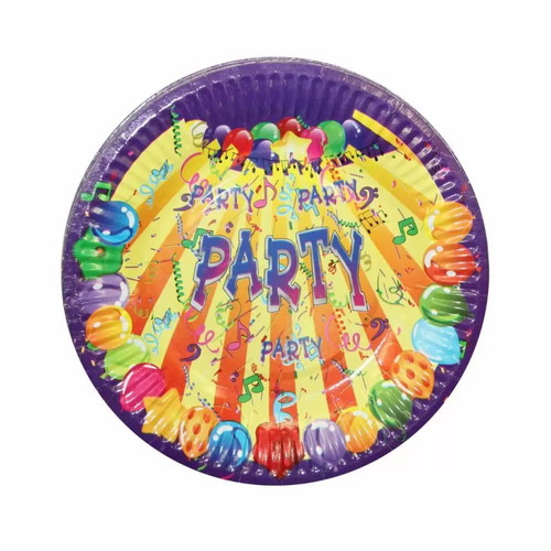 Party plates 18.5cm pack of 10 purple new