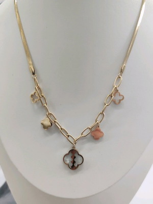 Κολιέ από ατσάλι καινούργιο, χρυσαφί