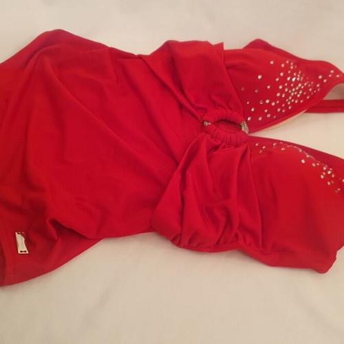 Red bodysuit used, like a swimsuit