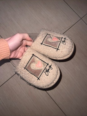 Parex slippers used, beige, comfortable, size 39