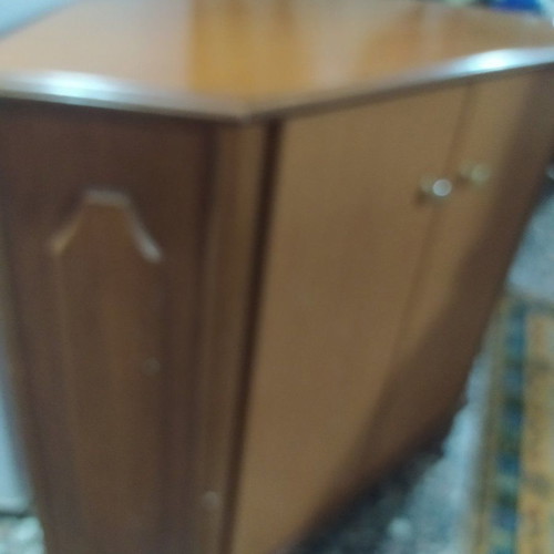 Corner cabinet used, 2-door storage unit with large capacity