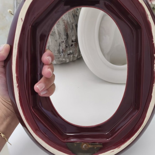 Porcelain photo frames used, set of 2, without glass