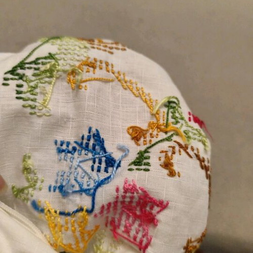 Decorative pillow cover 35x35 like new, handmade with zipper