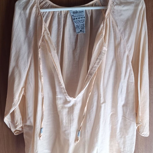 BSB Kaftan in Light Orange, 80% Cotton 20% Silk, New