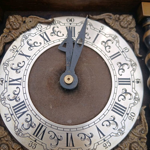 Antique wall clock used, analog, non-working mechanism