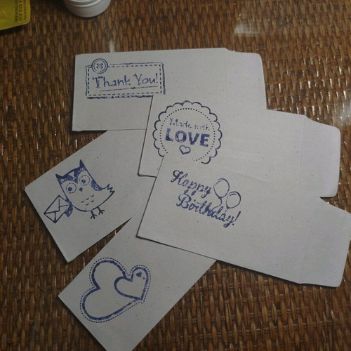 Envelopes with stamps new, pack of five