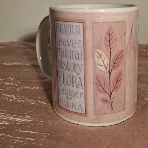 Pink mug with soft design, like new