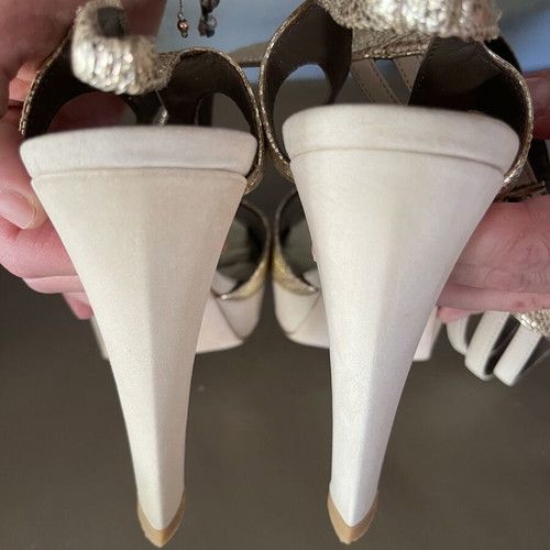Just Cavalli leather sandals like new, gold, size 39