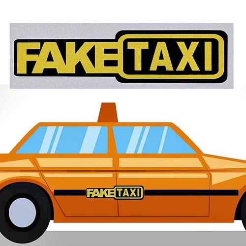 Fake Taxi Car Sticker Model 2 new