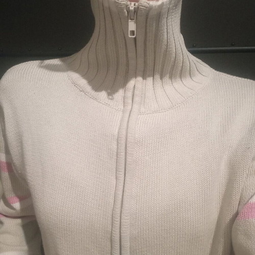 Sweater cardigan with zipper new, beige