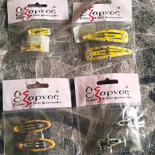 Hair clips new, pack of 8, yellow