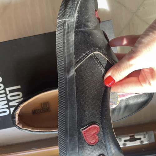 Love Moschino shoes used, leather, size 39, black