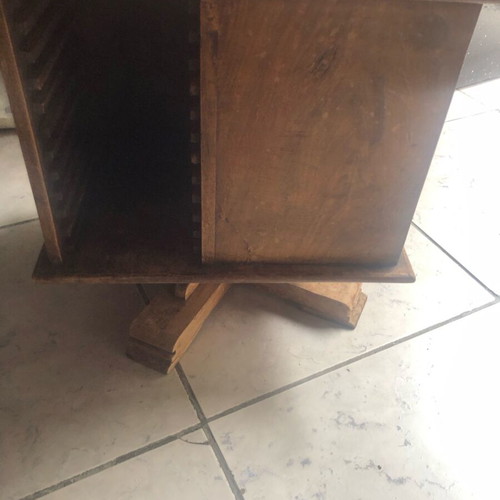 Handmade CD cabinet for 48 CDs like new, unique rotating