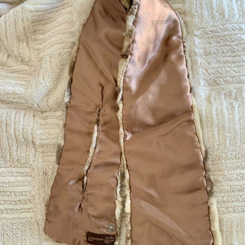 Natural fur scarf Christina Titi Design new, beige