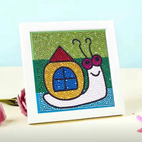 Diamond painting kit Snail 15x15 cm like new