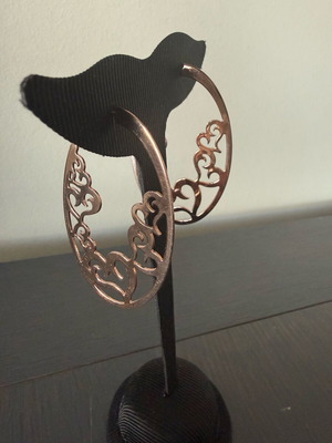 925 Silver Earrings in Rose Gold Tone like new