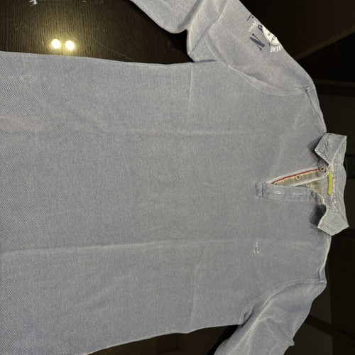 Navy & Green Shirt size M like new, blue