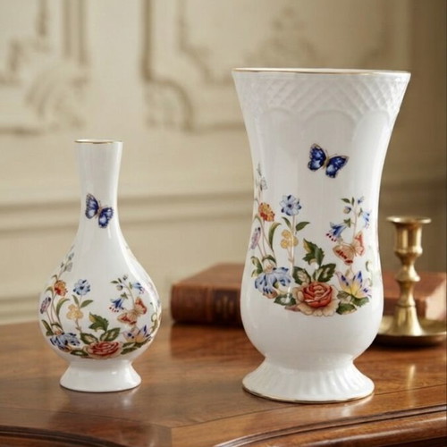 Σετ δύο βάζα Aynsley Cottage Garden μεταχειρισμένα, fine bone china