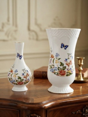 Σετ δύο βάζα Aynsley Cottage Garden μεταχειρισμένα, fine bone china