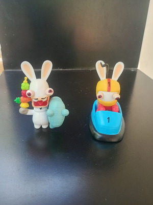 Bunnies Ubisoft figures used, pack of 2 authentic
