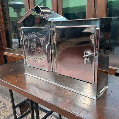 Stainless galvanized candle lantern new with lock