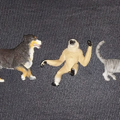 Animal figures used, set of 3, Collecta and Bullyland