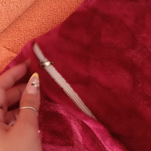 Σετ 2 μεταχειρισμένες μαξιλαροθήκες χειμερινές βελούδο μπορντό