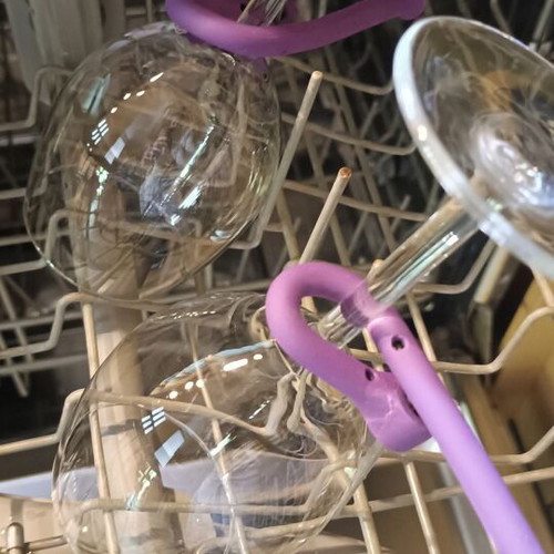 Silicone wine glass holders for dishwasher like new, set of 8