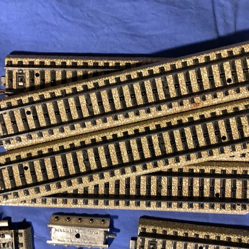 Marklin straight rails used, set of 23 pieces