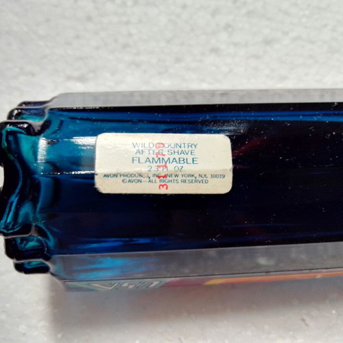 Avon Wild Country After Shave bottle used, Speed Boat Decanter Racing vintage 80's