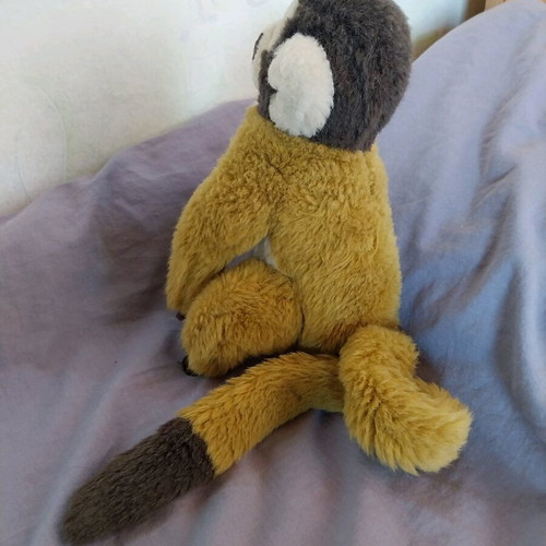 Plush monkey used with very long tail vintage