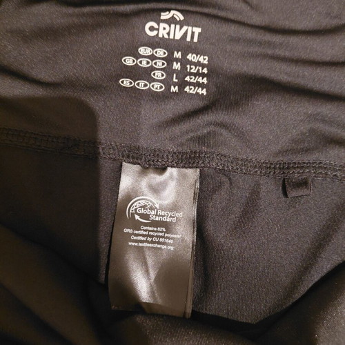 Crivit women's sports leggings set of 2, recycled polyester