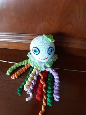 Handmade knitted octopus doll new