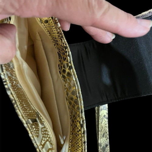 Wallet bag like new, black and gold