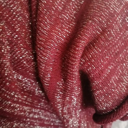 Burgundy cardigan with short sleeve like new, size M
