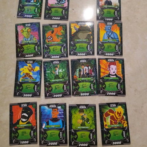 Ben 10 cards like new, set of 15 pieces