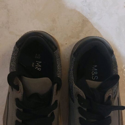Boys' sneakers shoes size 27 new gray M&S Marcs and Spencer