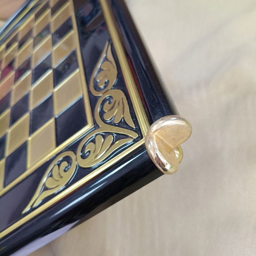 Aethira chessboard used, wood and metal