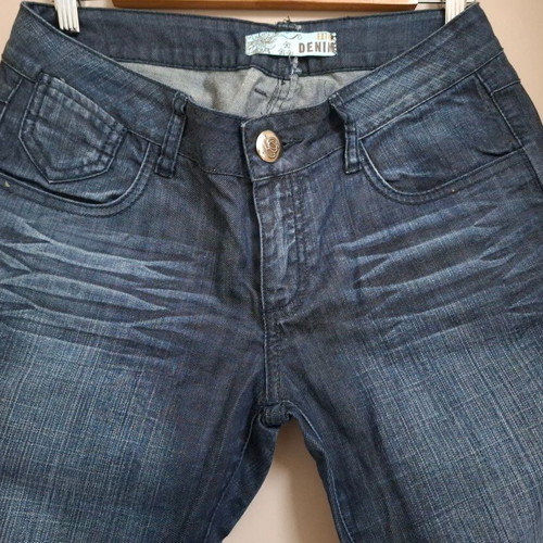 Extyn women's dark blue jeans like new with rhinestones size 46