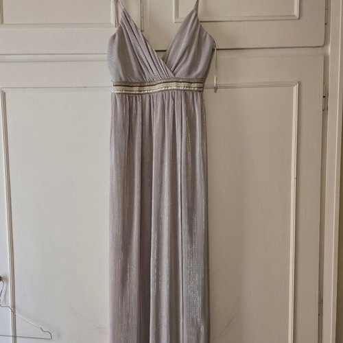 Angelo Psarros women's dress like new, size 1, gray and silver